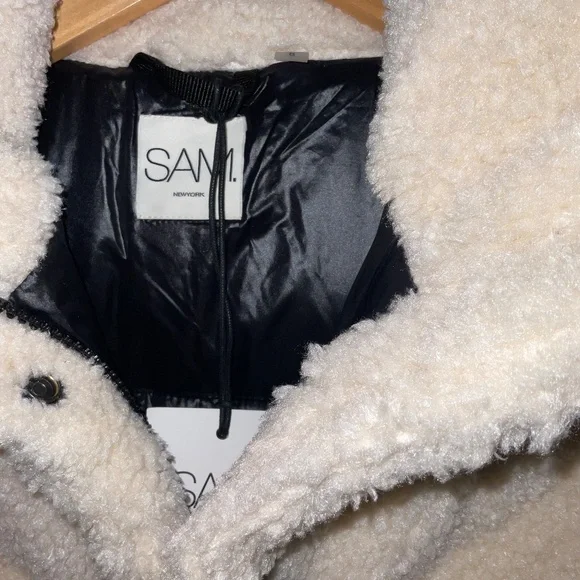 SAM. NYC Girls Sherpa Mid Coat – Size 8 (Almond) – NWT - Picture 3 of 14